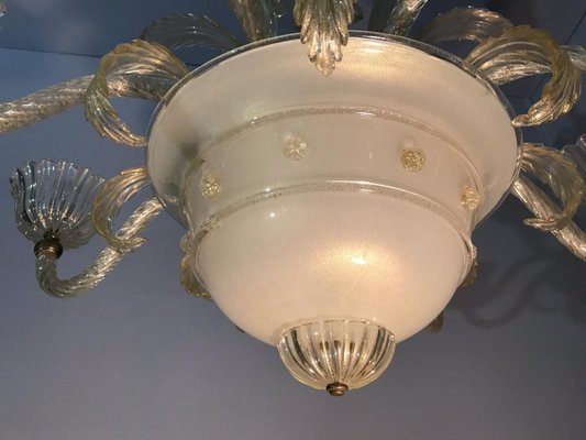 Murano Glass Chandelier, 1940s-FGA-923203