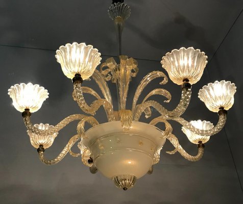 Murano Glass Chandelier, 1940s-FGA-923203