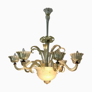 Murano Glass Chandelier, 1940s-FGA-923203