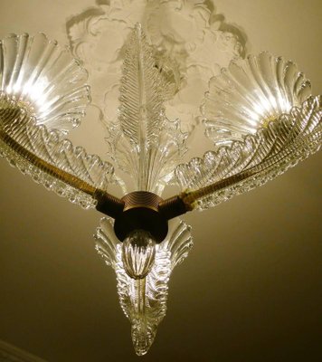 Murano Glass Chandelier by Ercole Barovier, 1940s-MBH-1031968