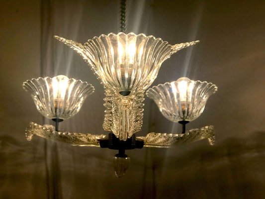 Murano Glass Chandelier by Ercole Barovier, 1940s-MBH-1031968