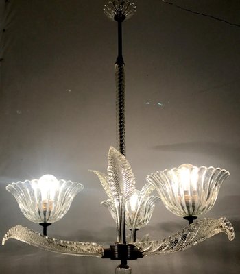 Murano Glass Chandelier by Ercole Barovier, 1940s-MBH-1031968