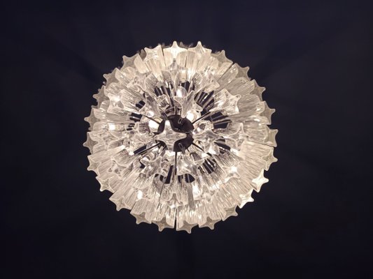 Murano Glass Chandelier with 112 Transparent Quadriedri, 1982-FHZ-695465