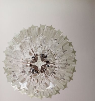 Murano Glass Chandelier with 112 Transparent Quadriedri, 1982-FHZ-695465