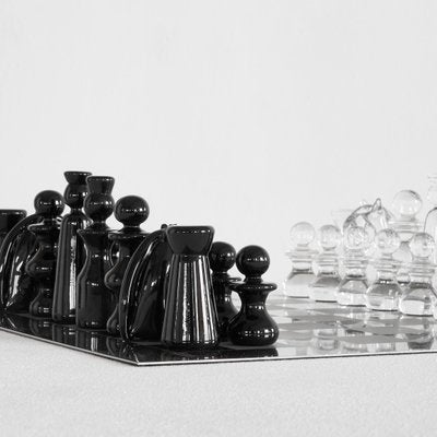 Murano Glass Chess Set by Gino Cenedese, 1960s, Set of 33-LPQ-1786151