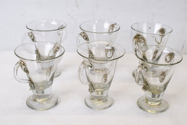 Murano Glass Cups, Italy, 1930s, Set of 6-AOL-925210