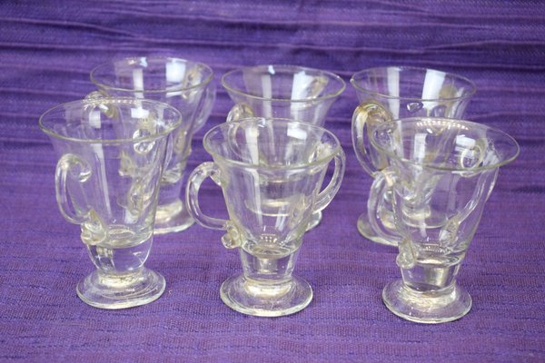 Murano Glass Cups, Italy, 1930s, Set of 6-AOL-925210