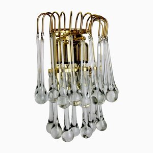 Murano Glass Drop Wall Lamp from Venini, Italy, 1960s-EJE-1373640