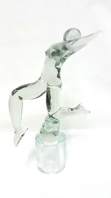 Murano Glass Duck Sculpture by Renato for Venier, 1970-FIP-810320