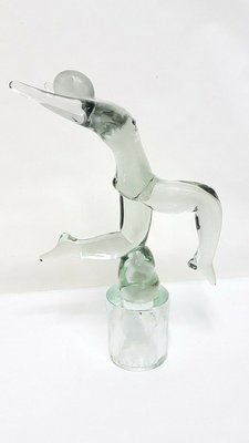 Murano Glass Duck Sculpture by Renato for Venier, 1970-FIP-810320