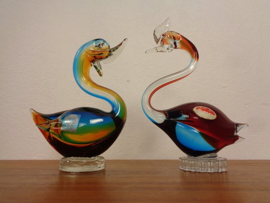 Murano Glass Duck & Swan, Italy, 1960s, Set of 2-RDW-1821389