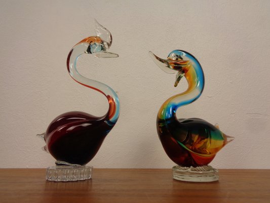 Murano Glass Duck & Swan, Italy, 1960s, Set of 2-RDW-1821389