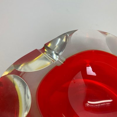 Murano Glass Faceted Sommerso Bowl or Ashtray, Italy, 1970s-QZ-1448594