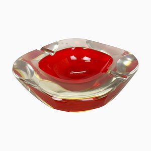 Murano Glass Faceted Sommerso Bowl or Ashtray, Italy, 1970s-QZ-1448594