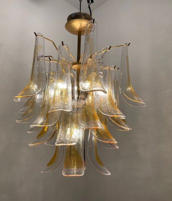 Murano Glass Feather Chandelier, 1970s-JJC-1797391