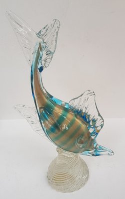 Murano Glass Fish with Gold Threads, 1950s-QDP-669914