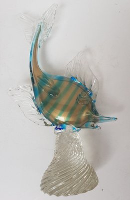 Murano Glass Fish with Gold Threads, 1950s-QDP-669914