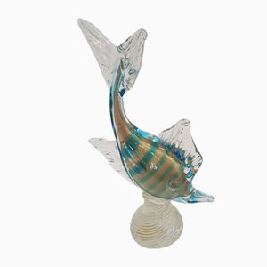 Murano Glass Fish with Gold Threads, 1950s-QDP-669914