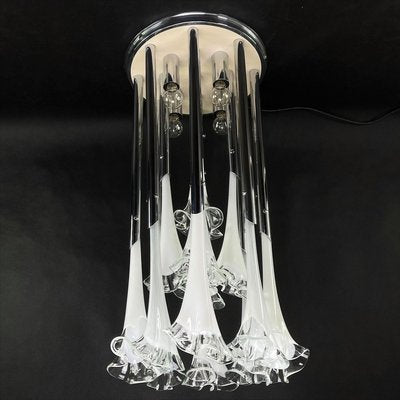 Murano Glass Flower Ceiling Lamp by Paolo Venini, 1960s-JUZ-903468