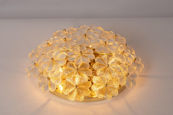 Murano Glass Flower Ceiling Light by Ernst Palme, Germany, 1970s-UGR-1123000