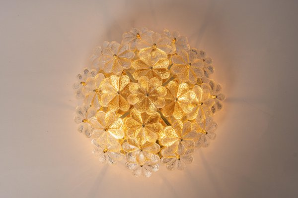 Murano Glass Flower Ceiling Light by Ernst Palme, Germany, 1970s-UGR-1123000