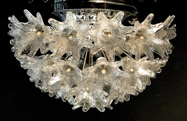 Murano Glass Flower Sputnik Chandeliers by Venini for Veart, Italy, 1960s, Set of 2-MBH-1032109