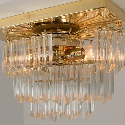 Murano Glass Flush Mount Ceiling Lamp by Venini for Isa-VDW-910041