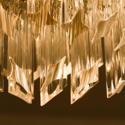 Murano Glass Flush Mount Ceiling Lamp by Venini for Isa-VDW-910041