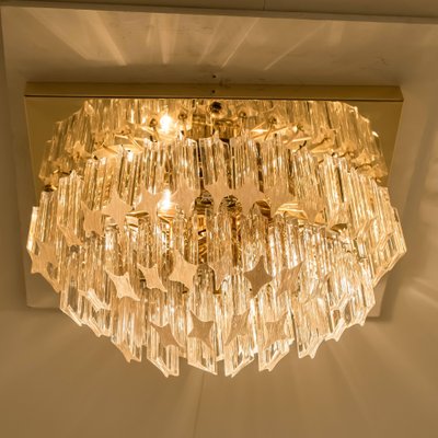 Murano Glass Flush Mount Ceiling Lamp by Venini for Isa-VDW-910041