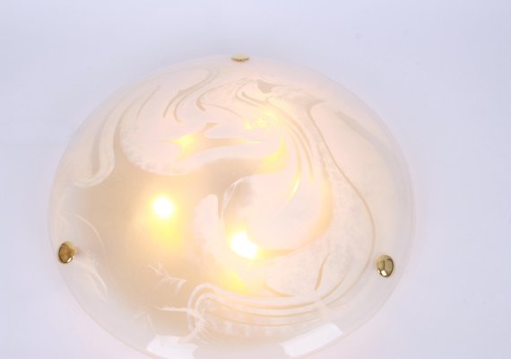 Murano Glass Flush Mount from Hillebrand, Germany, 1970s-UGR-1085774