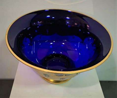 Murano Glass Fruit Bowl with Gold and Enamel, 1970s-IKW-775619