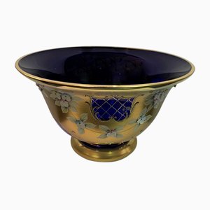 Murano Glass Fruit Bowl with Gold and Enamel, 1970s-IKW-775619