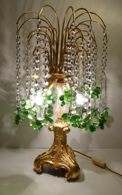 Murano Glass & Gilded Bronze Waterfall Table Lamp, 1970s-AWL-843807