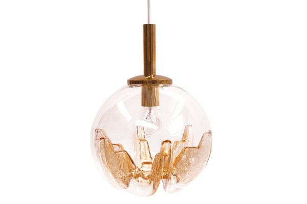 Murano Glass Globe Ceiling Lamp from Mazzega, 1970s-KIJ-864391