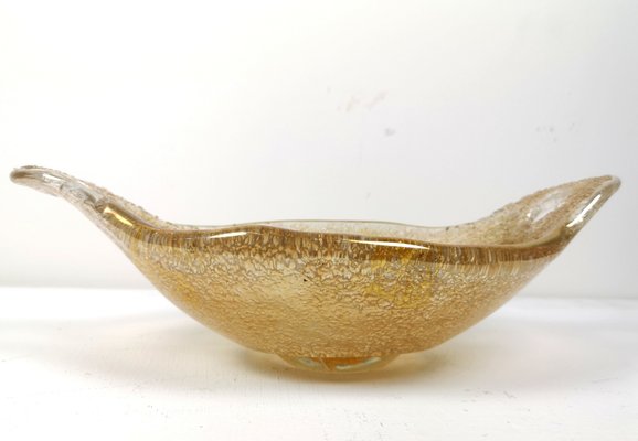 Murano Glass Gold Flake Catch All Bowl, 1970s-UWE-1080589