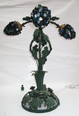 Murano Glass Grapes Table Lamp, 1970s-ZVO-862407