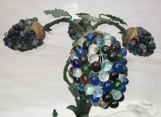 Murano Glass Grapes Table Lamp, 1970s-ZVO-862407