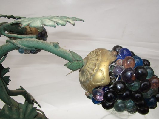 Murano Glass Grapes Table Lamp, 1970s-ZVO-862407