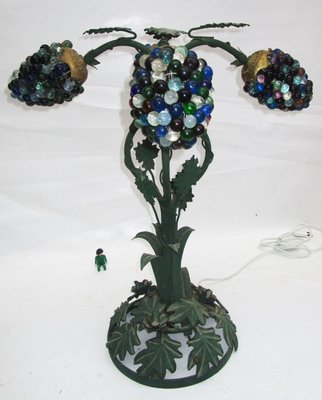 Murano Glass Grapes Table Lamp, 1970s-ZVO-862407