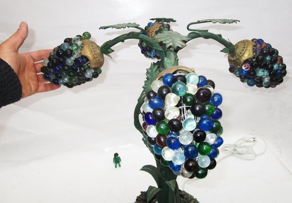 Murano Glass Grapes Table Lamp, 1970s-ZVO-862407