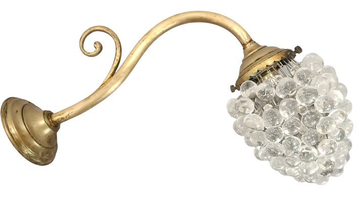 Murano Glass Grapes Wall Lamp, 1930s-ZVO-1453112