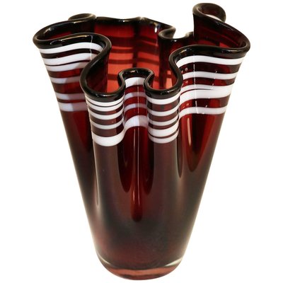 Murano Glass Handkerchief Handkerchief Vase, 1960s-DEK-932462