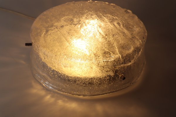 Murano Glass Ice Glass Ceiling Lamp, 1970s-ESB-1404494