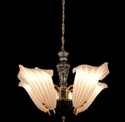 Murano Glass Leaf Chandelier, 1970s-JJC-951829