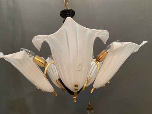 Murano Glass Leaf Chandelier, 1970s-JJC-951829