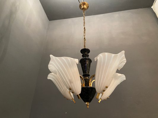 Murano Glass Leaf Chandelier, 1970s-JJC-951829