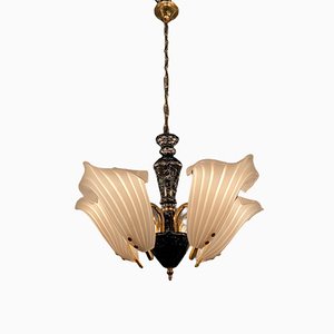 Murano Glass Leaf Chandelier, 1970s-JJC-951829