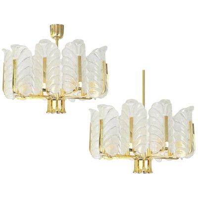 Murano Glass Leaf Chandelier by Carl Fagerlund for Orrefors, 1960-UGR-1086356