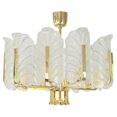 Murano Glass Leaf Chandelier by Carl Fagerlund for Orrefors, 1960-UGR-1086356