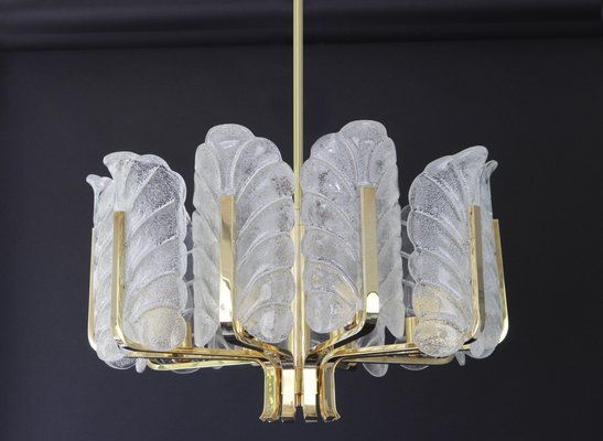 Murano Glass Leaf Chandelier by Carl Fagerlund for Orrefors, 1960-UGR-1086356